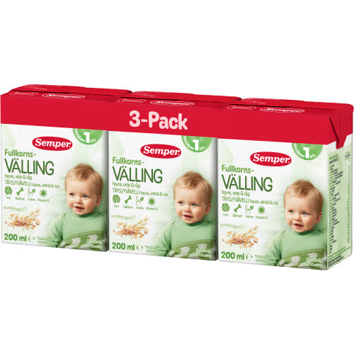 Semper Välling Fullkorn Drickfärdig Från 12 Månader 3p/200ml