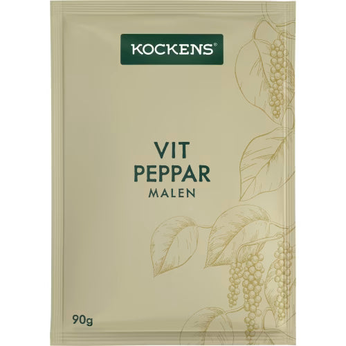 Kockens Vitpeppar Malen Påse 90g