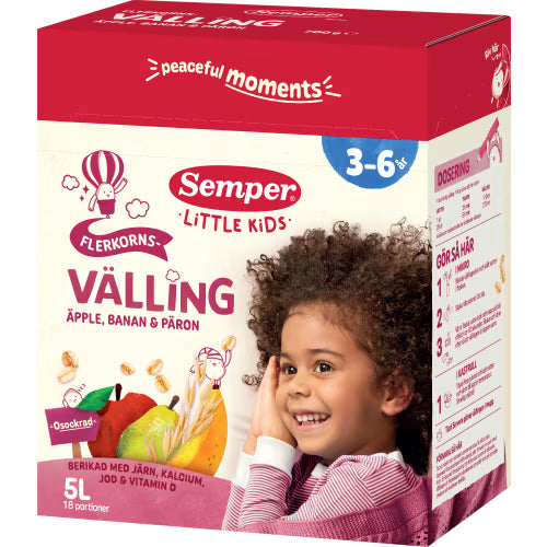 Semper Välling Fullkorn Frukt Dink Från 3-6 År 18p/5l