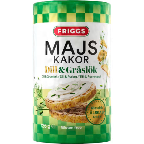 Friggs Majskakor Dill & Gräslök 125 g