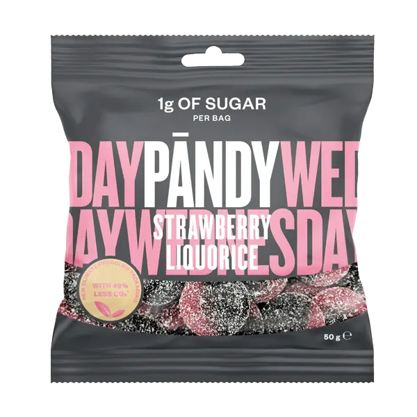 Pändy Candy Strawberry/Liquorice, 50 g