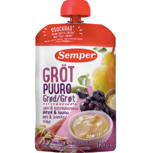 Gröt Päron Katrinplommon Från 6 Månader