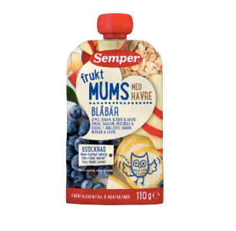 Fruktmums Blåbär Havre Från 6 Månader