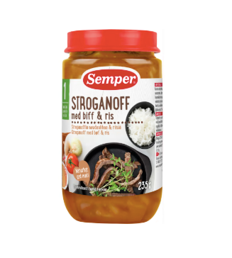 Stroganoff med Biff Och Ris Från 12 Månader