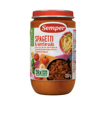 Spagetti Köttfärssås Från 12 Månader