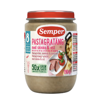 Pastagratäng med Skinka & Ost Från 8 Månader