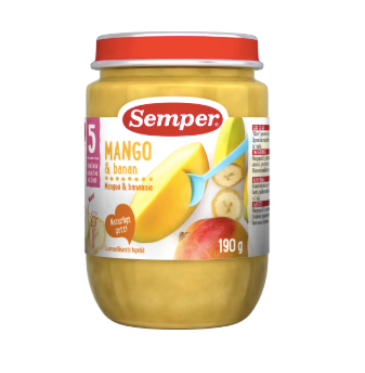 Mango & Banan Puré Från 5 Månader
