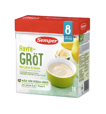 Havregröt Päron & Banan Från 8 Månader