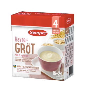 Havregröt Mild & Naturell Från 4 Månader