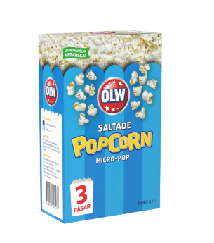 OLW Micropop Saltade Popcorn 3*80g
