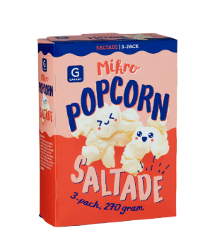 Garant Saltade Mikropopcorn 3*90g