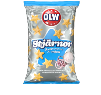 OLW Stjärnor Sourcream & Onion 100g