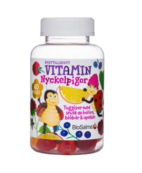 Biosalma Vitamin Nyckelpigor Tuggtablett 60p
