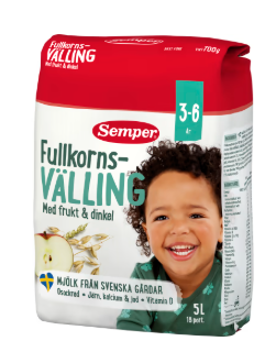 Semper Välling Fullkorn Frukt Dink Från 3-6 År 18p/5l