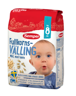 Semper Mild Välling Fullkorn Från 8 Månader 23p/5l