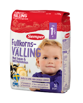 Semper Välling Fullkorn/banan/plomm Från 1,5år 23p/5l