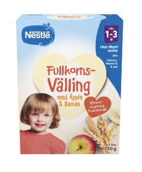 Nestlé Välling Fullkorn Äpple Banan Från 1-3 År 750g/5l