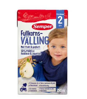 Semper Välling Fullkorn Frukt Yogh Från 2 År 250ml