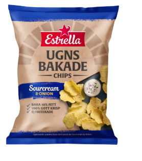 Estrella Chips Sourcream & Onion Ugnsbakade