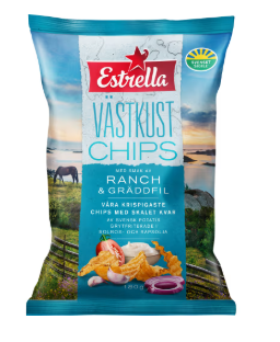 Estrella Västkustchips Ranch & Gräddfil