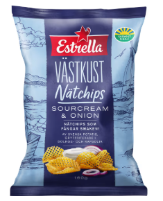 Estrella Nätchips Sourcream & Onion Västkust