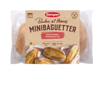 Semper Minibaguetter Glutenfri/6-pack 300g
