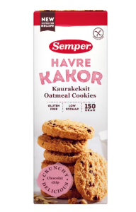 Semper Havrekakor Chocolate Chips Glutenfri 150g