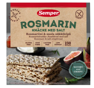 Semper Rosmarinknäcke med Salt Glutenfri 230g