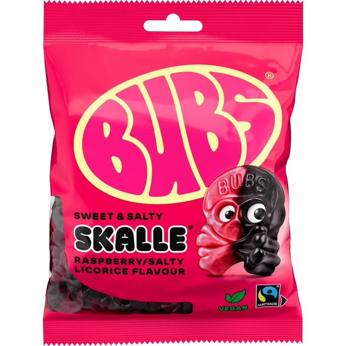 BUBS Skalle Hallon/lakrits