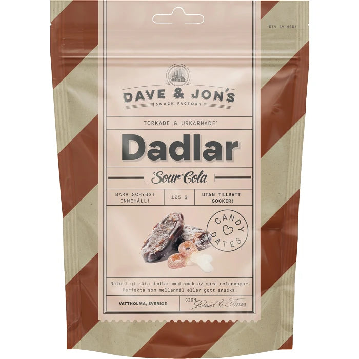 Dave & Jon's Dadlar Sour Cola 125 g