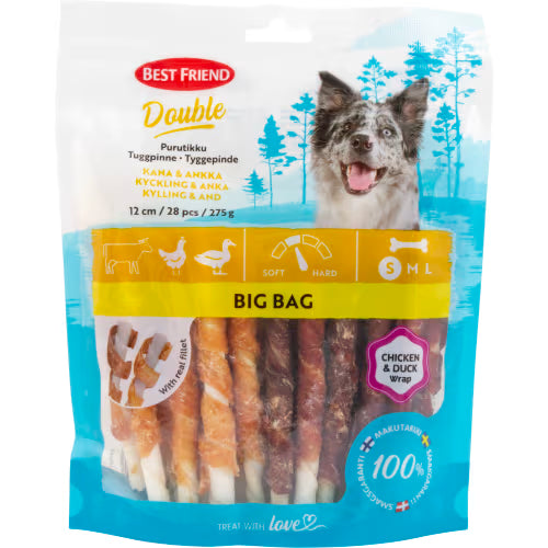 Best Friend Tuggpinnar Kyckling & Anka Dubbel 12cm 28p 275g