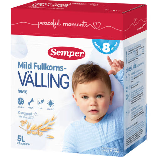 Semper Mild Välling Fullkorn Från 8 Månader 23p/5l