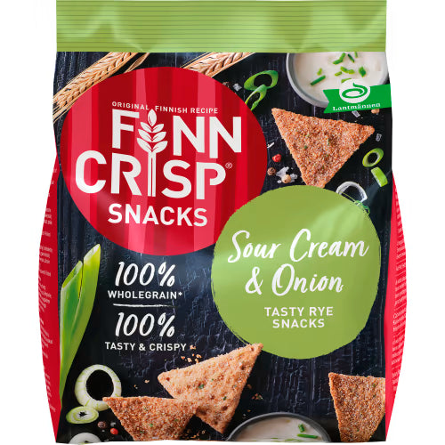 Finn crisp Sourcream Onion Rye Snacks 150g
