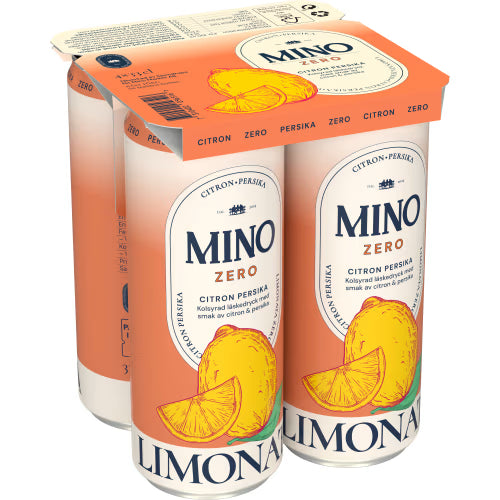 Mino Limonata Citron Persika Läsk Burk 4p/33cl