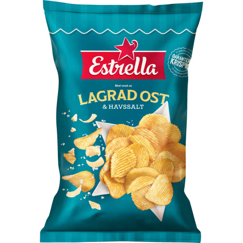 Estrella Lagrad Ost & Havssalt Chips 275g