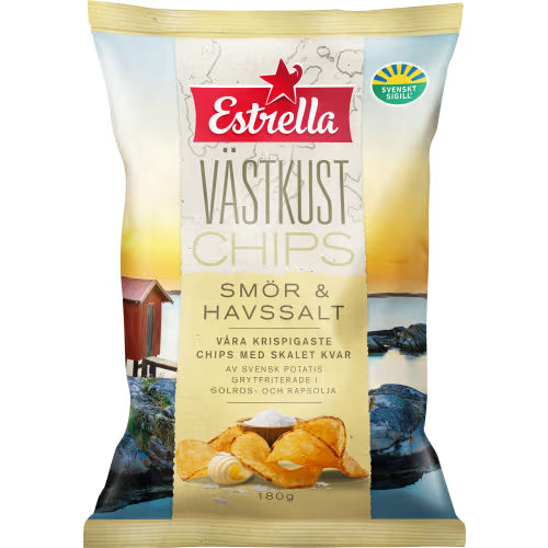 Estrella Chips Smör & Havssalt Västkustchips