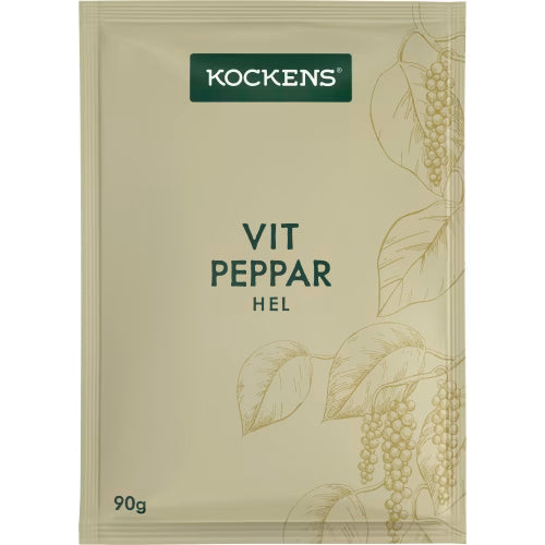 Kockens Vitpeppar Hel Påse 90g