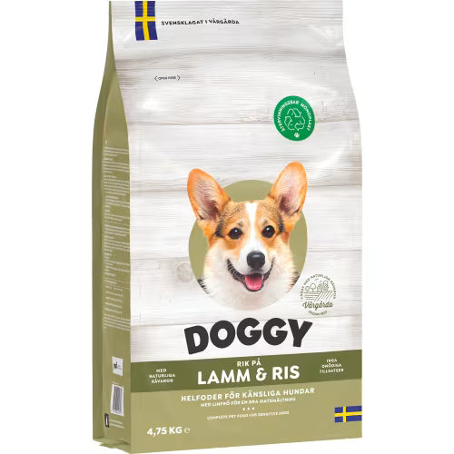 Doggy Lamm Ris Torrfoder Hund 4,75kg