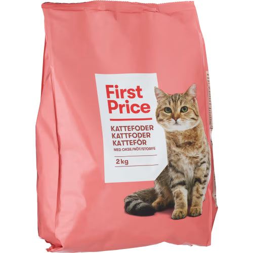 First Price Kattfoder Nöt Torrfoder Katt 2kg