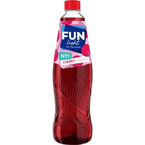 Fun Light Cherrylicious Sockerfri Blanddryck Pet 1l/10l