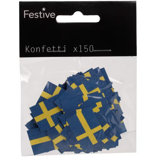 Hedlunds Konfetti Svenska Flaggan 27mmx20mm