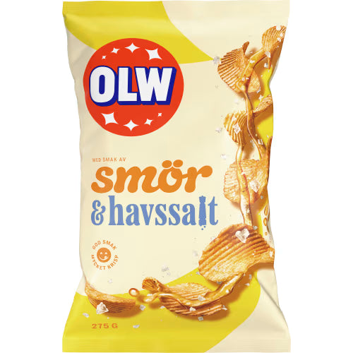 OLW Chips Smör & havssalt 275g