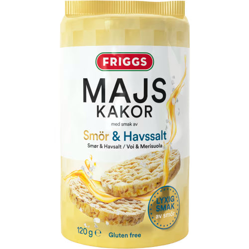 Friggs Majskakor Smör & Havssalt 120 g