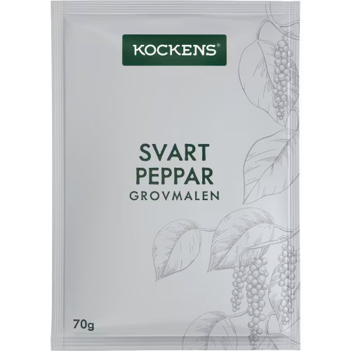 Kockens Svartpeppar Grovmalen Påse 70g