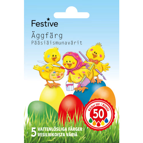 Äggfärg 5 Färger Tabletter