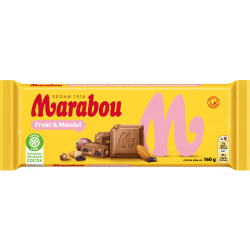 Marabou Frukt & Mandel 160g