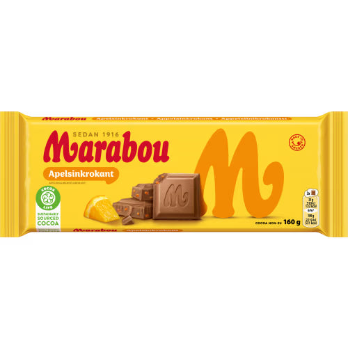 Marabou Apelsinkrokant 160g
