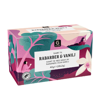 Garant Rabarber Vanilj Svart Te