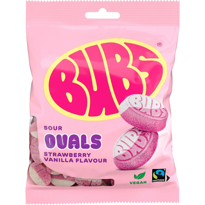 BUBS sour strawberry vanilla