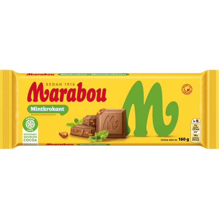Marabou Mintkrokant 160g